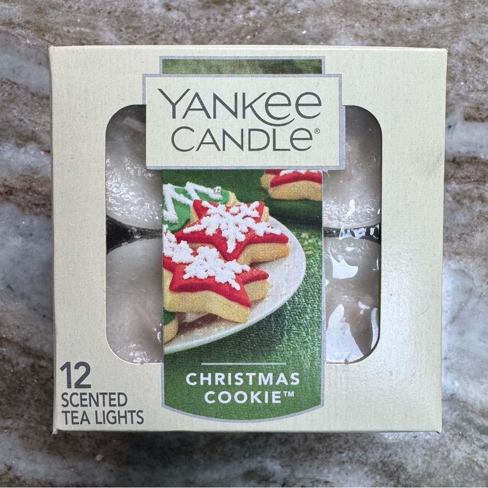 Yankee Candle Christmas Cookie Scented Tea Lights - Cream 12 ct 🕯️